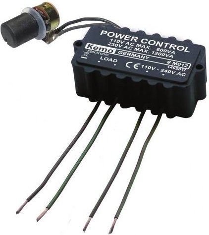 Kemo M012 Leistungsregler Baustein in Schwarz, 110 V/AC und 230 V/AC, 3A - Bild 1