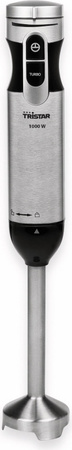 Tristar MX-4829 Stabmixer Set in Schwarz mit Edelstahl, 1000 W, 0,7 l Behälter und Eis-Crusher