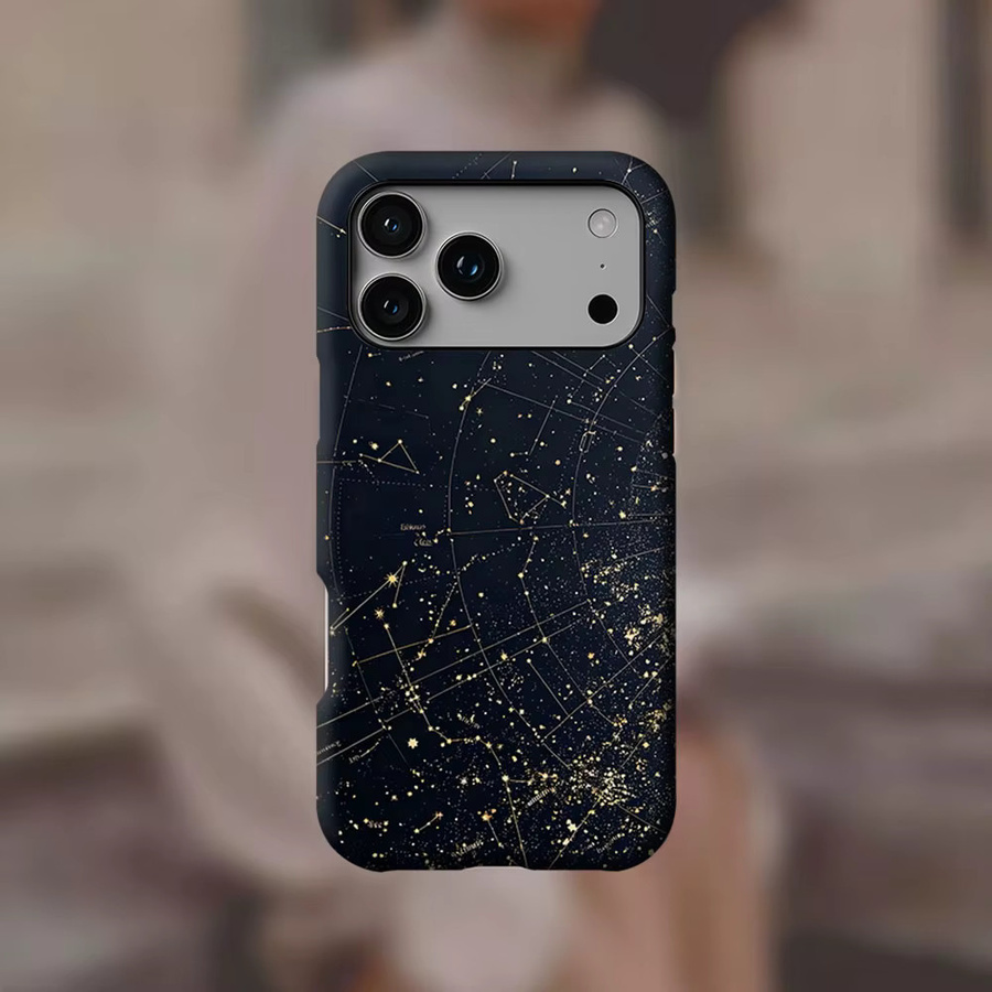 Potdemiel Vintage Sternenkarte Handyhülle für iPhone 17 16 15 14 13 Pro Max Plus mit Magnetfunktion und robustem Doppelschicht-Schutz - Bild 3