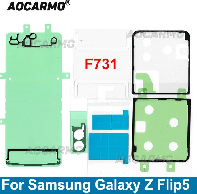 Aocarmo Komplettset für Samsung Galaxy Z Flip 5 SM-F731 mit Rückseitenabdeckung und Vorderseite LCD inklusive Klebstoff - Bild 1