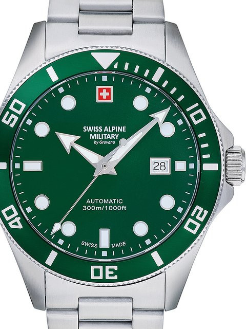 Swiss Alpine Military Diver Automatik Herrenuhr, Edelstahl, 44 mm, 30 ATM - Bild 1