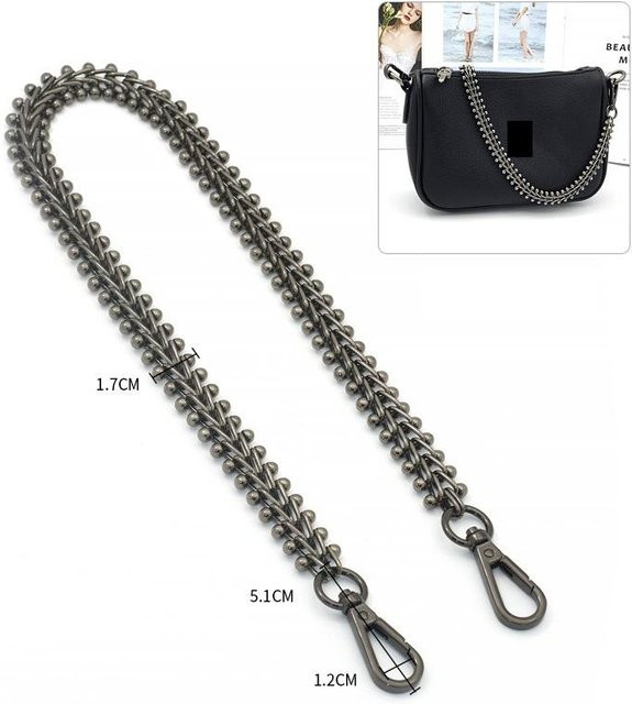 Umhängetasche mit Kette und Unterarm-Schultergurt, Damen, 40 cm - Bild 1