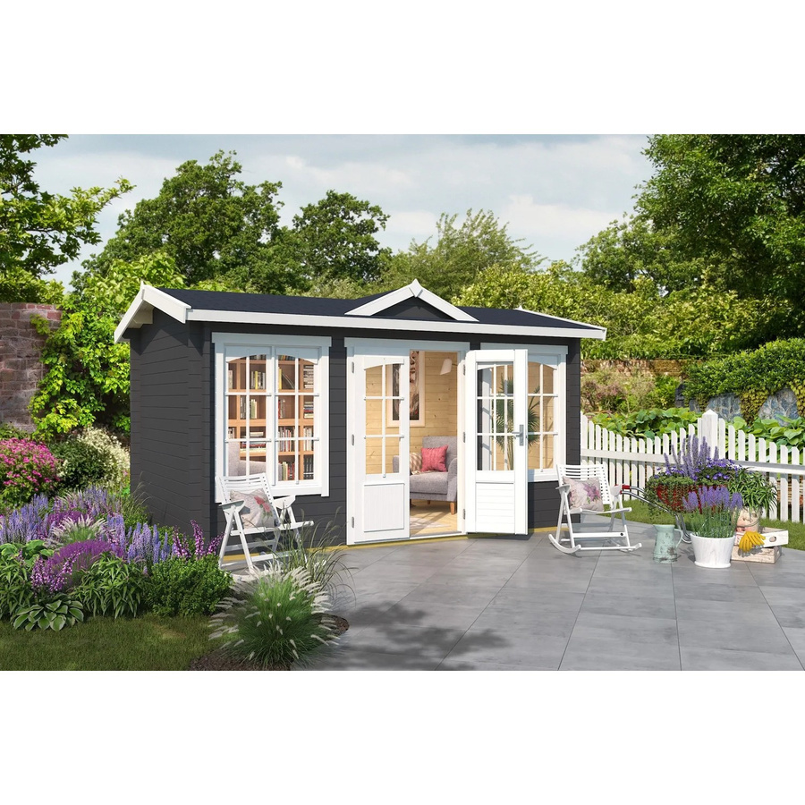 Lasita Maja Gartenhaus Kensington in Carbongrau B/H/T: 292,1 x 239,4 x 292,1 cm - Bild 2