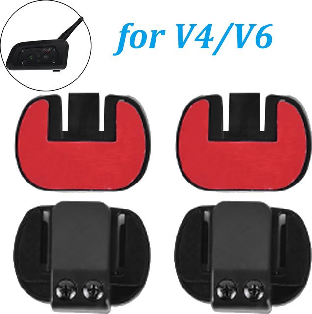 2 Stück EJEAS Montageclips mit doppelseitigem Klebeband für V6 Pro und V4 PLUS Bluetooth-Headsets am Motorradhelm - Bild 1