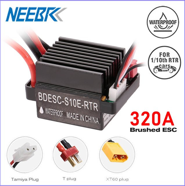 NEEBRC Wasserdichter gebürsteter Geschwindigkeitsregler, 60A ESC, 2-3S, Vorwärts+Bremse+Retreat - Bild 1
