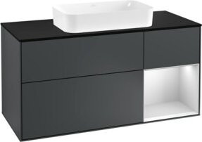 V&B Waschtischunterschrank Finion in Mattblau lackiert, Breite: 120 cm, Tiefe: 50,1 cm, Höhe: 50,1 cm - Bild 1