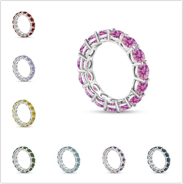 Ring Moissanit, 925 Silber vergoldet, Damen - Bild 1