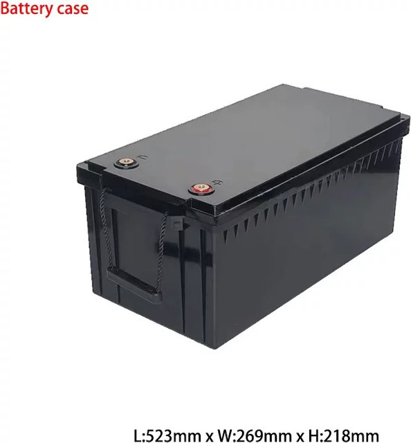 Schwarzes Kunststoffgehäuse für DIY LiFePO4 Batterien 12V 24V 48V geeignet für Solarzellen und RV - Bild 1