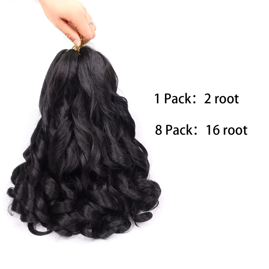 Französisches Lockiges Flechtgarn, Synthetische Haarverlängerungen, Unisex - Bild 5