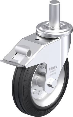 Blickle LEZ-VE 180R-27-FI Stahlblech-Lenkrolle in Silber, Rad-Durchmesser: 180 mm, Tragfähigkeit: 170 kg - Bild 1