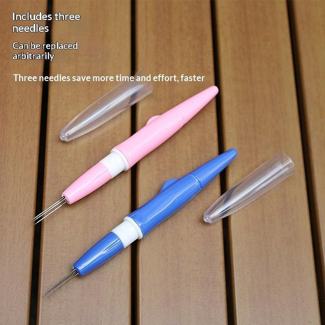 eelhoe Wollfilz-Nadelstift-Starter-Set in Pink mit 7 Ersatznadeln für DIY-Kunstfilzen und Handgemachte Dekorationen - Bild 1