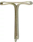 ALCO Musterbeutelklammer aus Messing in Gold und Silber, B: 4 mm, L: 16 mm - Bild 1