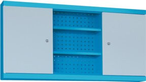 Aerotec Wandschrank Werkstattschrank aus Stahl in Blau, abschließbar und wandmontierbar, Breite: 120 cm, Höhe: 24,55 cm, Tiefe: 20 cm - Bild 1