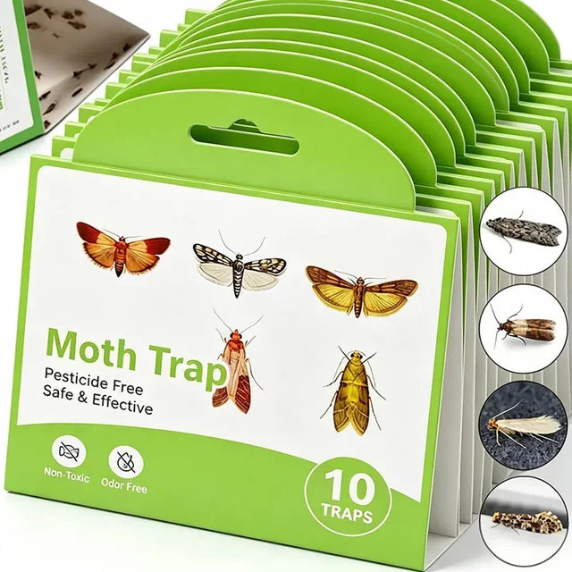 Klebrige Mottenfallen und Insektenfänger als Fliegenfalle und Klebefalle für Garten, Speisekammer und Restaurants - Bild 1