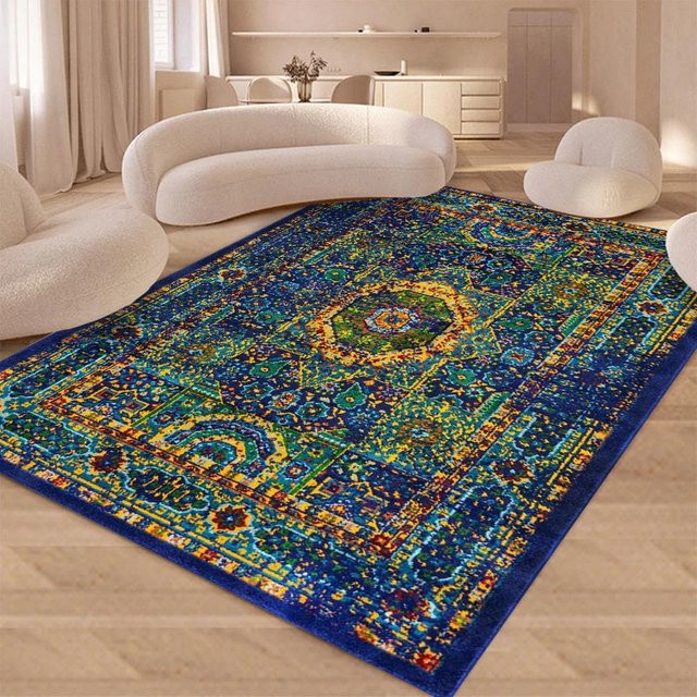 Karpetti Bohemian Outdoor-Teppich mit Streifenmuster, mehrfarbig, B/T: 60 x 40 cm - Bild 1