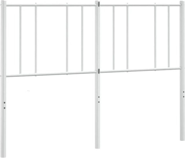 vidaXL Ersatz-Kopfteil aus Metall in Weiß, klassisches Design - Bild 1