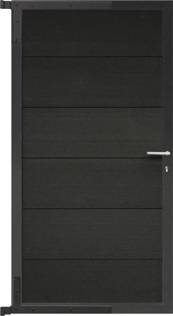 GartenLand Steckzauntor Classico aus WPC und Aluminium in Anthrazit, Breite: 90 cm, Höhe: 180 cm - Bild 1