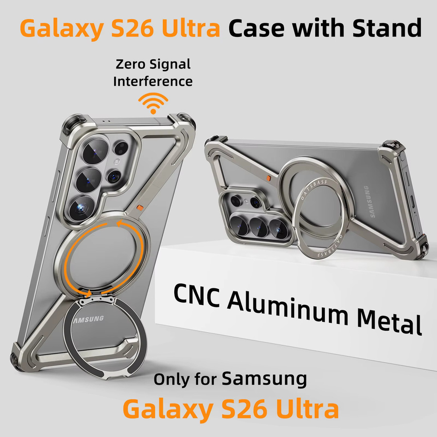 Eary Z-Form Schutzhülle für Samsung Galaxy S26 Ultra mit MagSafe Magnetring und 360 Grad drehbarem Metall-Ständer - Bild 3