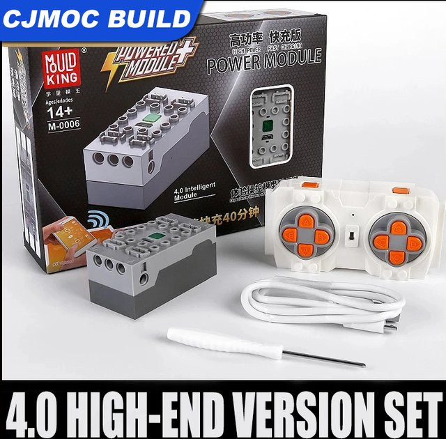 MOULD KING Technical APP Fernbedienung 4.0 Intelligente Batterie Motor Power Modul, Bausteine Teile Set, ab 14 Jahren - Bild 1
