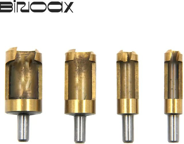 Binoax Holzbohrer Set aus Stahl mit Titanbeschichtung, 4 Stück, 6-16mm, Farbe Gold - Bild 1