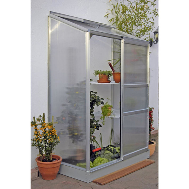 VITAVIA Gewächshaus Styx in Silber, Fläche: 0,9 m², aus Kunststoff und Aluminium, winterfest - Bild 3