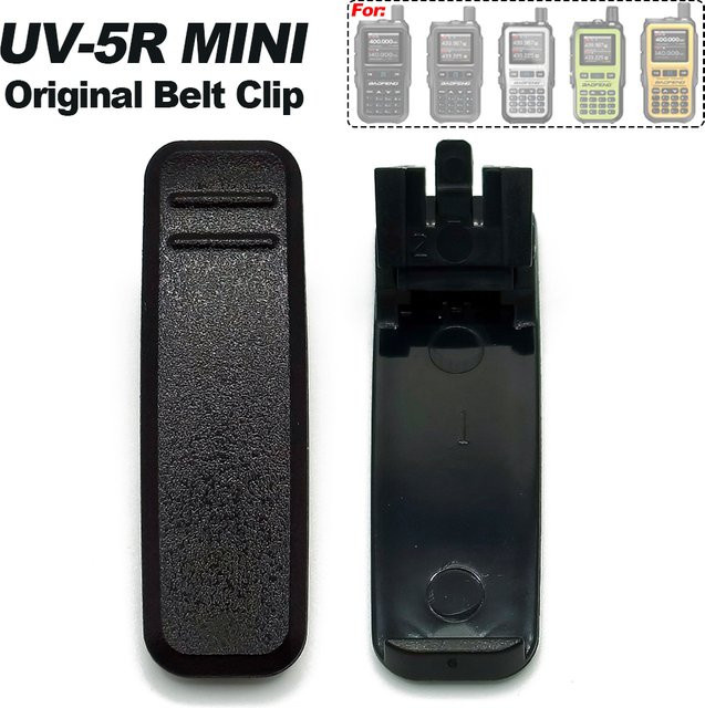Baofeng UV-5R Mini Zubehör-Set mit Gürtelclip, Batterie und Rückenclip in Schwarz - Bild 1