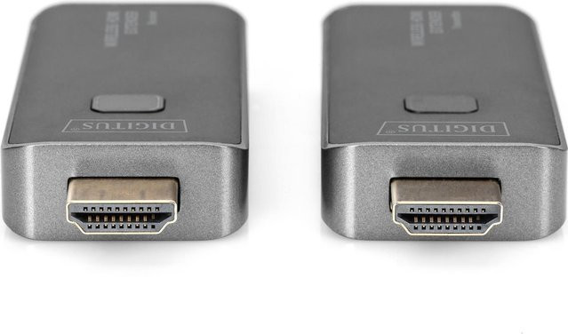 Digitus DS-55318 Wireless HDMI Video- und Audio-Extender Set mit 5GHz Wi-Fi für bis zu 50 Meter Reichweite in Schwarz, Silber und Grau - Bild 2