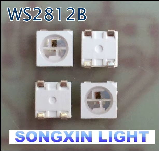 WS2812B 5050 RGB-LED-Chips mit WS2811 IC auf schwarz-weißer Leiterplatte, individuell adressierbare Pixel-Chips für DC5V - Bild 4