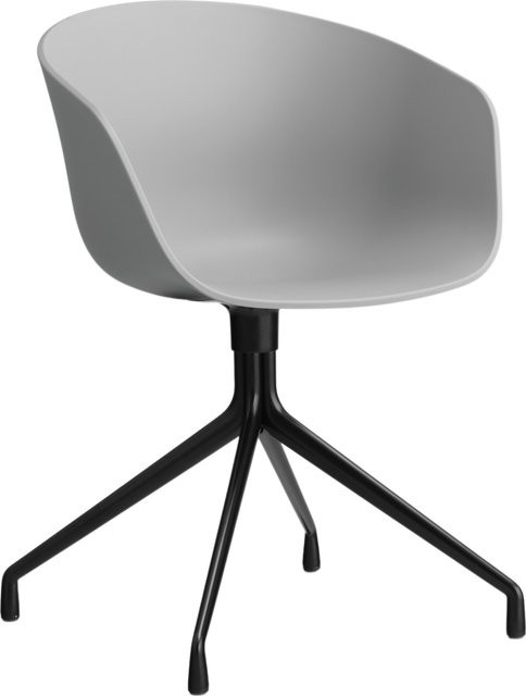 HAY About A Chair AAC 20 Drehstuhl mit Armlehnen in Grau aus Kunststoff und Aluminium - Bild 1