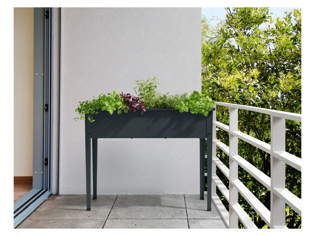 PARKSIDE Hochbeet aus Metall in Anthrazit Grau mit 80l Volumen, B/T/H: 80 x 40 x 40 cm - Bild 2