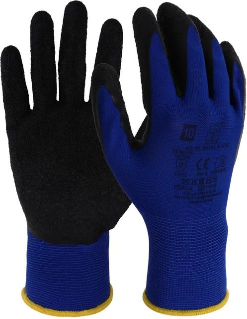 LUX-TOOLS Latex-Arbeitshandschuh in Blau, Größe XL - Bild 1
