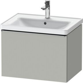 Duravit Waschtischunterschrank D-Neo, wandhängend, Grau, 1 Auszug, B: 63,4 cm, T: 45,2 cm, H: 44,0 cm - Bild 1