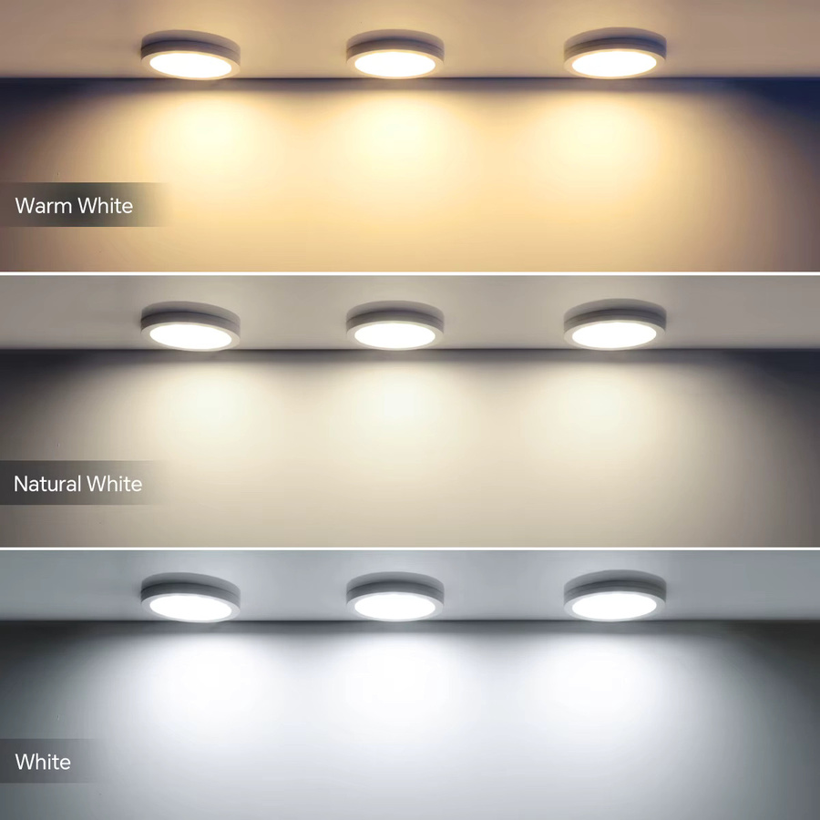 Lcamaw LED-Deckenleuchte Weiß, 5 W, dimmbar mit Touch-Sensor, ultradünnes Puck-Licht für Schrank und Regal - Bild 4