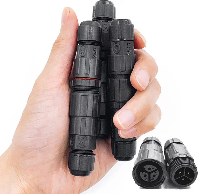 DIVEDEER Wasserdichter M16 Luftfahrtstecker IP68 mit 2 bis 9 Pin für Outdoor-Anwendungen in Schwarz - Bild 1