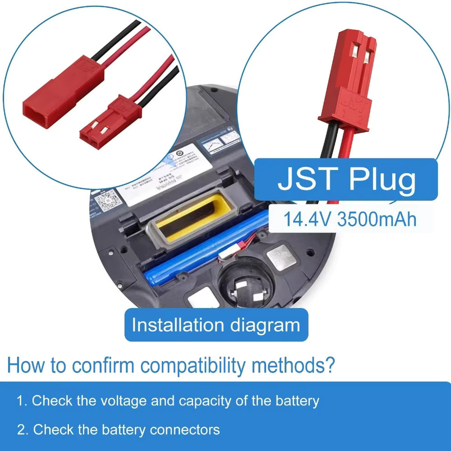 ILIFE Li-Ionen-Ersatzakku 14,4 V 3500 mAh für automatische Kehrroboter V50 V55 V8s V3s Pro V5s Pro, Blau - Bild 6