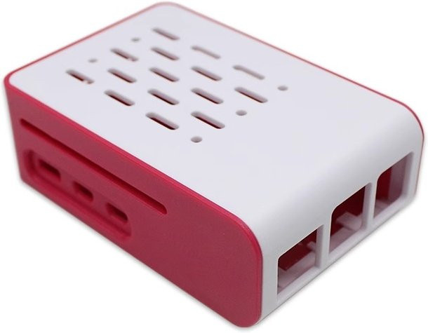AISANRAY Kühlkoffer Himbeer Pi 5 in Rot-Weiß-Beige für offiziellen aktiven Kühler - Bild 1