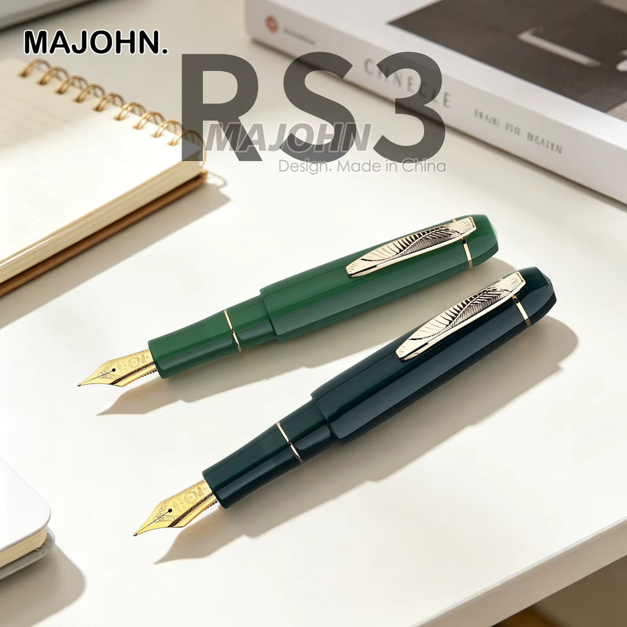 MAJOHN RS3 Mini-Füllfederhalter aus Harz in Orange und Multicolour für Reise, Büro und Schule - Bild 2