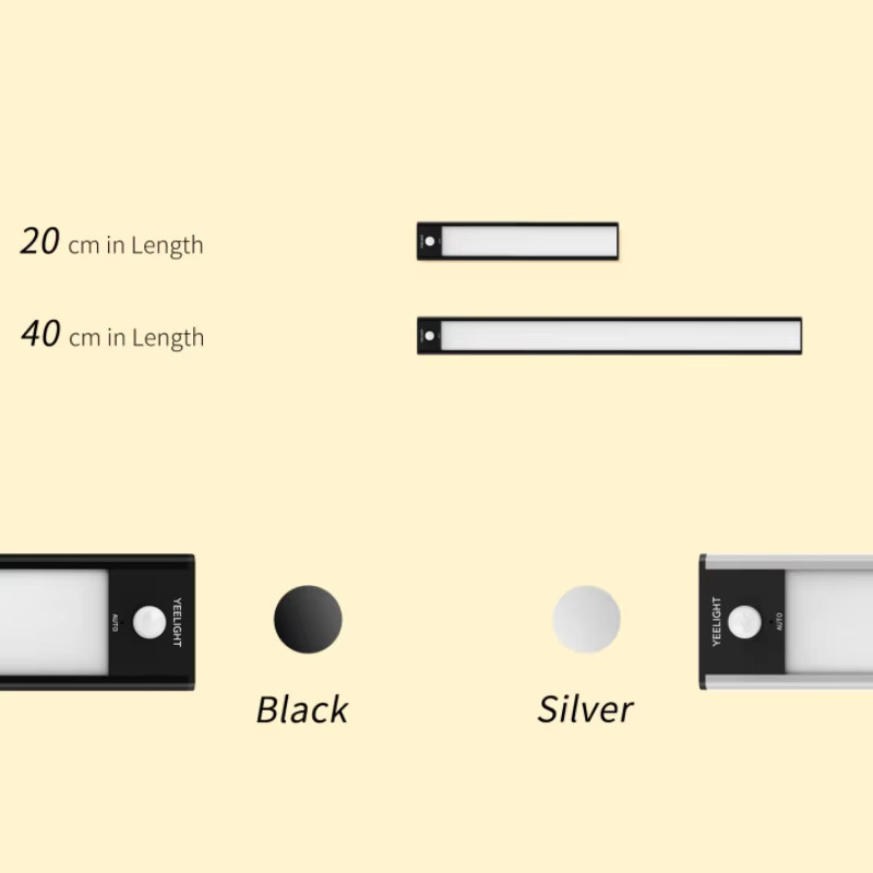 YEELIGHT LED Smart Wandleuchte mit Bewegungsmelder und USB-Ladefunktion, weiße Lichtleiste für Schrank und Flur, Breite: 20 cm - Bild 6