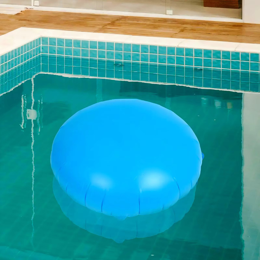Rundes Luftkissen aus PVC für die Winterisierung von oberirdischen Schwimmbecken in Blau, Durchmesser: 120 cm - Bild 2