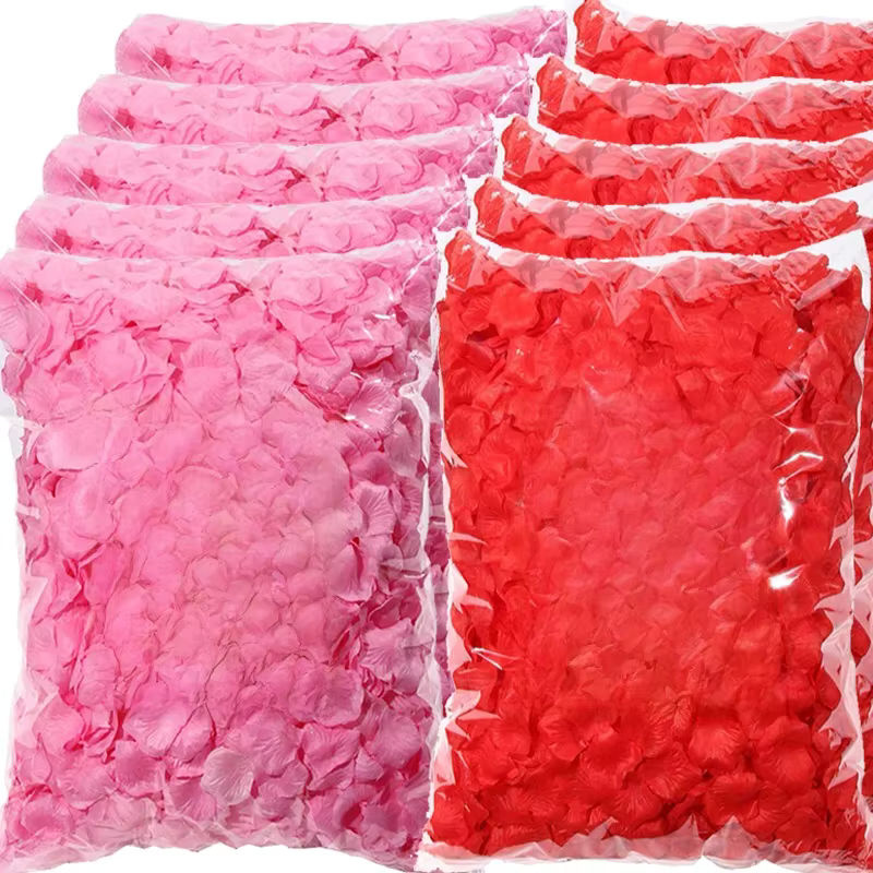 Mehrfarbige künstliche Rosenblätter aus Seide für deine Dekoration bei Hochzeiten, Valentinstag oder Feierlichkeiten - Bild 5