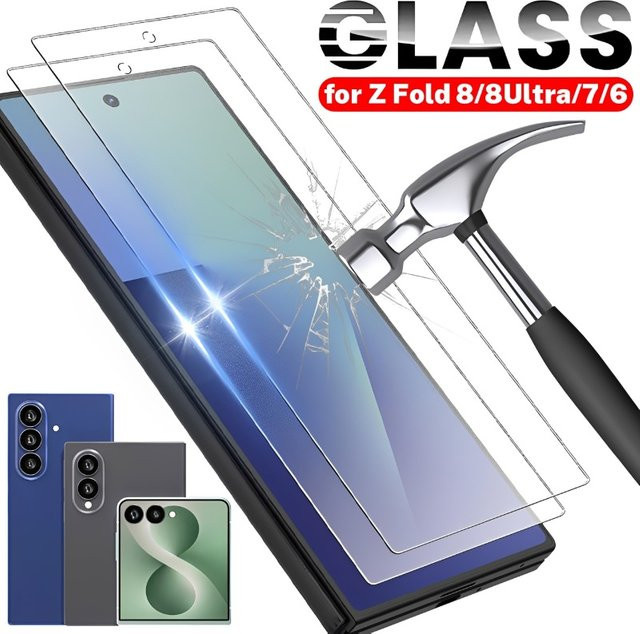 Premium Gehärtetes Glas Displayschutz Transparent für Samsung Galaxy Z Fold 8, Z Fold 7 und Z Fold 6 - Bild 1