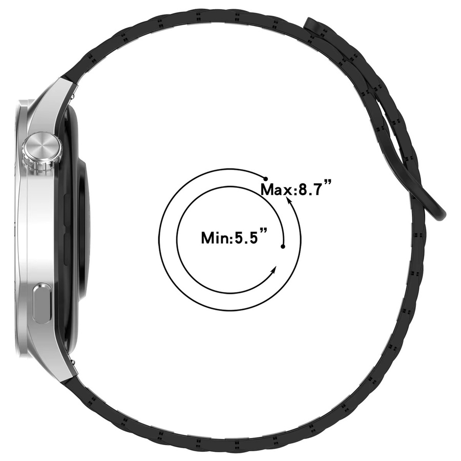 Geekthink Uhrenarmband Silikon, Magnetband, Schwarz, Unisex - Bild 4