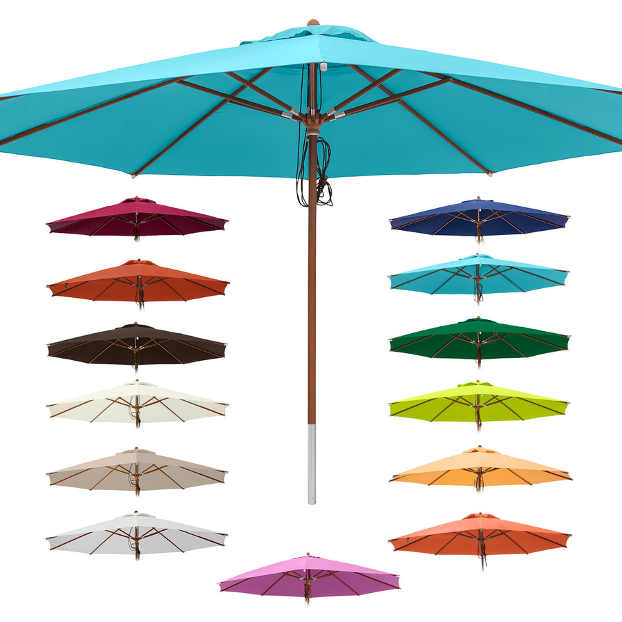 anndora Sonnenschirm rund Marktschirm aus Aluminium und Polyester in Multicolour, Durchmesser: 400 cm - Bild 1