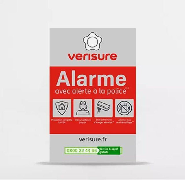 Verisure Alarmaufkleber Modell 2023 wasserfest multicolor B: 5 cm, H: 8 cm - Bild 1