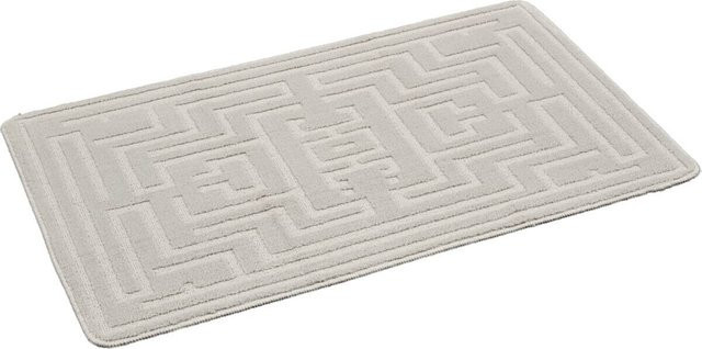POCOline Badematte aus Polyester in Beige und Silber, rutschfest und schnelltrocknend, B/T: 120 x 70 cm - Bild 1