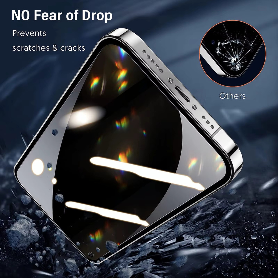 Anti-Spionage Displayschutz aus gehärtetem Glas für OPPO Realme 8 Pro in Transparent - Bild 3