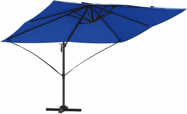 vidaXL Ampelschirm Roma in Blau und Schwarz aus Polyester und Aluminium, B/T/H: 352 x 251 x 260 cm - Bild 1
