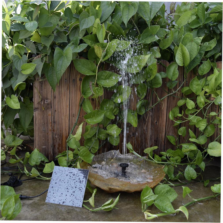 Decdeal Solarbetriebene Wasserpumpe für Springbrunnen in Schwarz - Bild 5