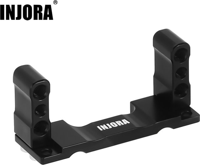 INJORA Aluminium verstellbare Servohalterung, Metall, Schwarz, Zubehör - Bild 1