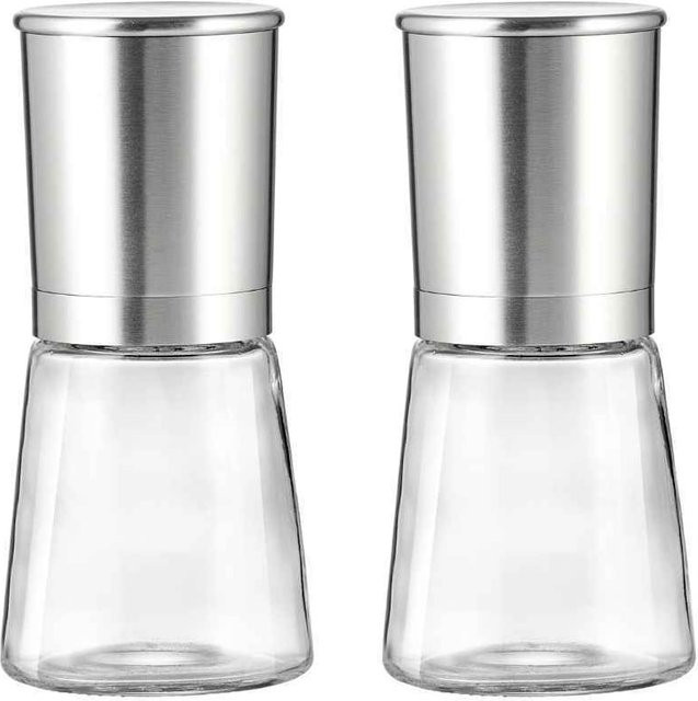 Ritzenhoff & Breker Gewürzmühlenset Basic 2-teilig aus Glas und Keramik in Silber - Bild 1